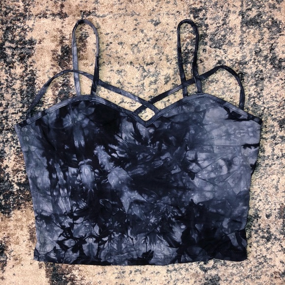 Women’s Tie-Dye Strappy Crop Tank - Picture 1 of 1